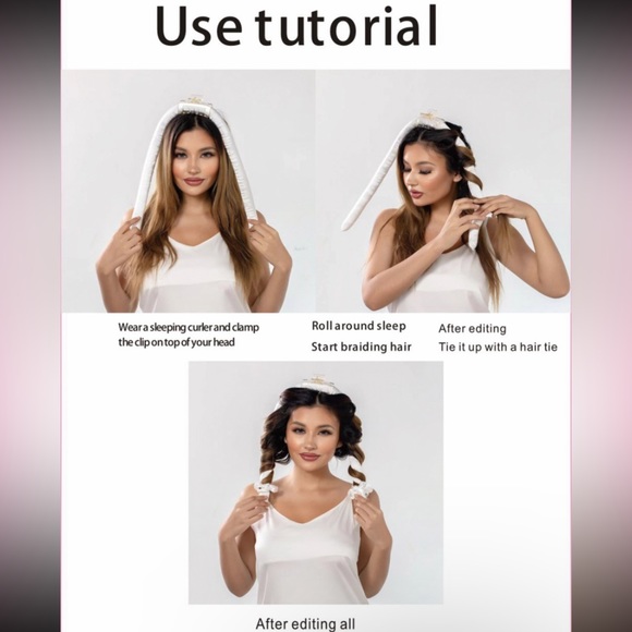 3/$25 Heatless Hair curling set - Picture 4 of 7